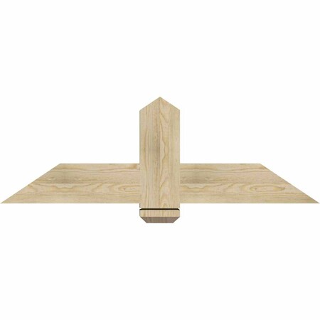 Ekena Millwork Eugene Rough Sawn Timber Gable Bracket, Douglas Fir, 48"W x 16"H x 4"D x 6"F, 8/12 Pitch GBW048X16X0406EUG00RDF